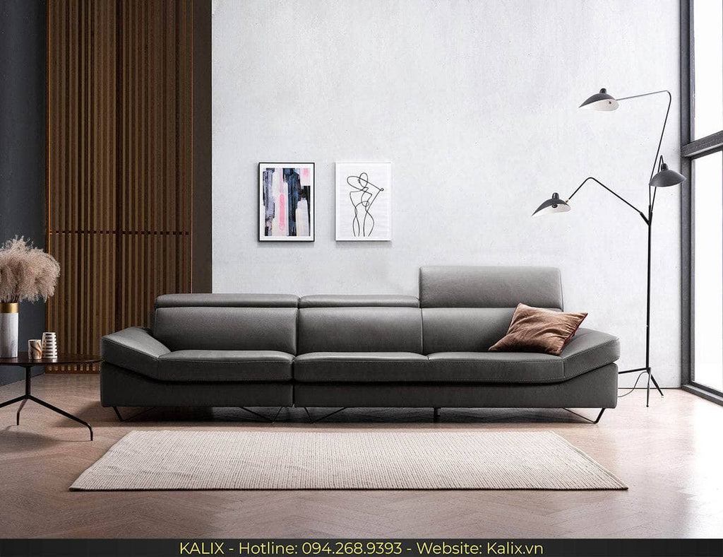Sofa BATELI - Sofa văng da 3 chỗ tựa gật gù KALIX