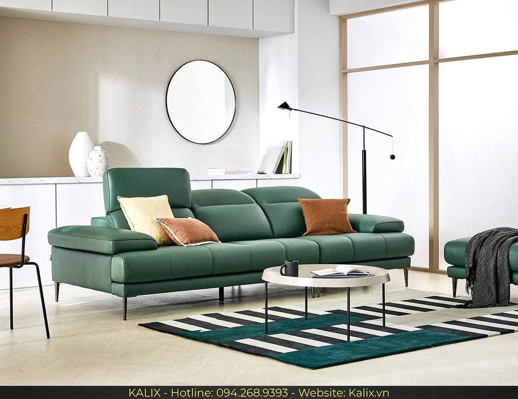 Sofa COREY - Sofa văng da 3 chỗ tựa gật gù KALIX