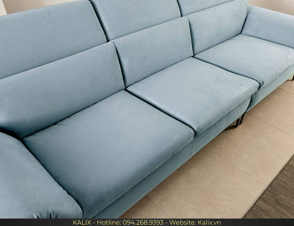 Sofa FORTUNA - Sofa văng nỉ 3 chỗ tựa gật gù KALIX
