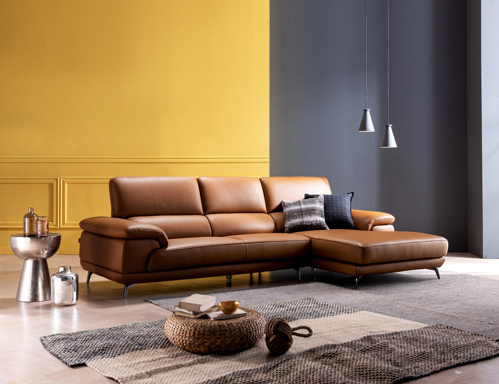 Sofa góc da tựa liền - BERNI - 11