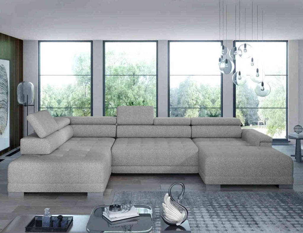 Sofa góc chữ U bọc nỉ - Coventry - 03