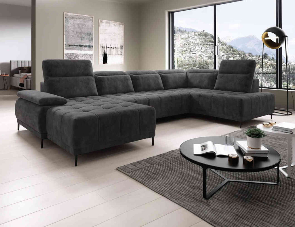 Sofa góc chữ U bọc nỉ - Flair - 03