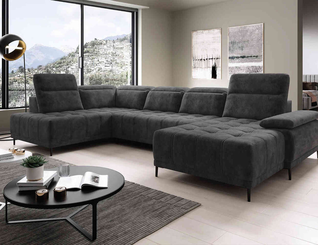 Sofa góc chữ U bọc nỉ - Flair - 01