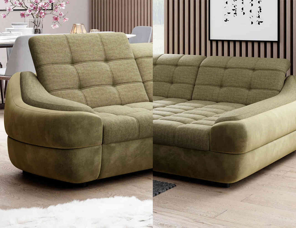 Sofa góc chữ U bọc nỉ - Indigo XL R2 - 02