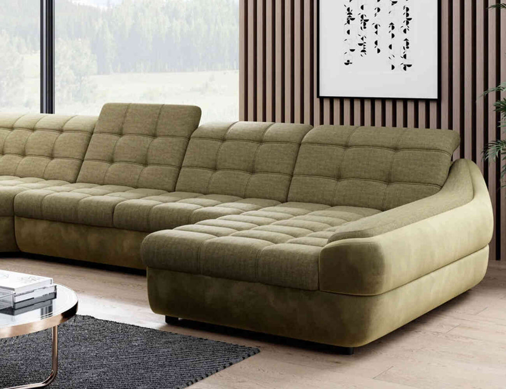 Sofa góc chữ U bọc nỉ - Indigo XL R2 - 03