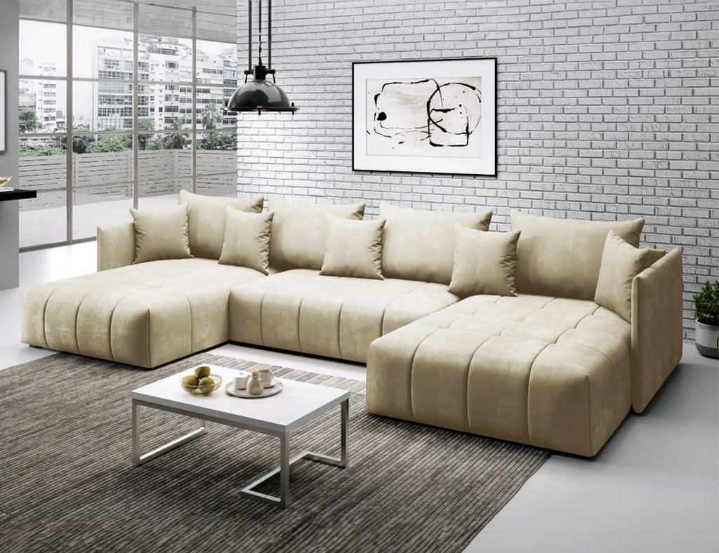 Sofa góc chữ U bọc nỉ - Overture - 03