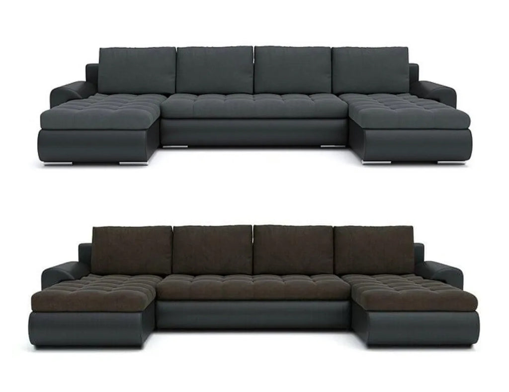 Sofa góc chữ U bọc nỉ - Pantheon - 03