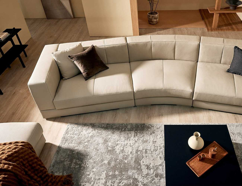 ANDEX - Sofa văng da 3 chỗ tựa liền - Sofa cong - 22