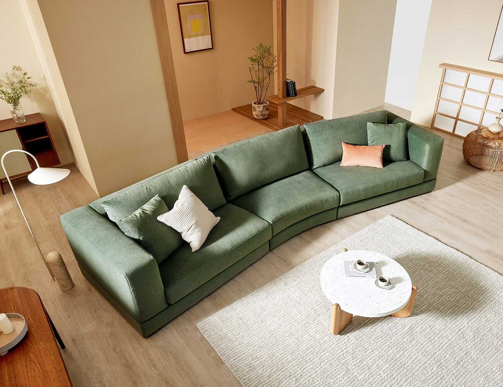 Sofa văng nỉ 3 chỗ tựa liền - ANDEX - 20