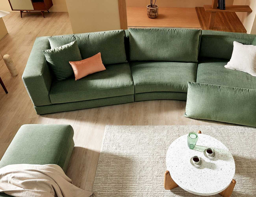 Sofa văng nỉ 3 chỗ tựa liền - ANDEX - 24