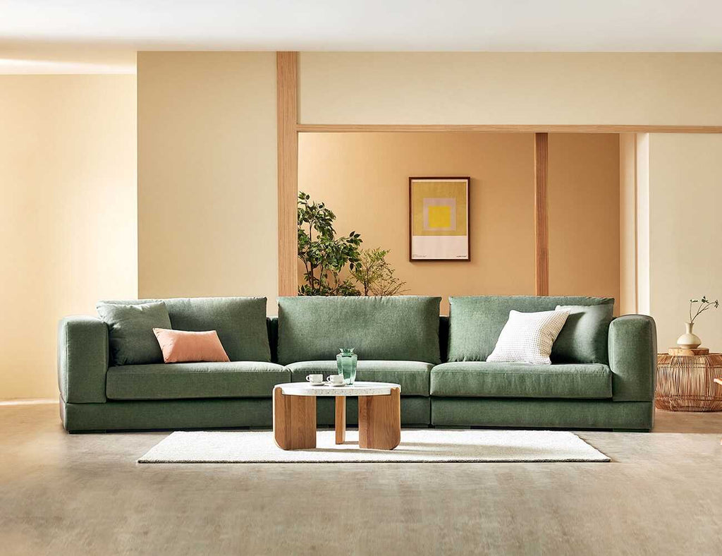 Sofa văng nỉ 3 chỗ tựa liền - ANDEX - 23