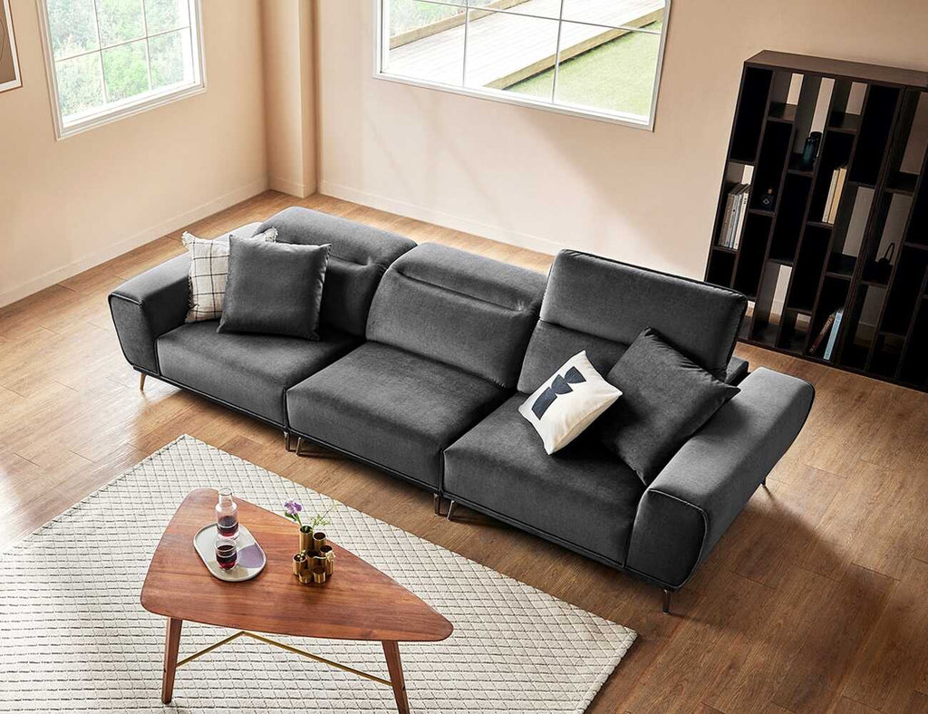 Sofa văng nỉ 3 chỗ tựa gật gù - ARIEL - 12