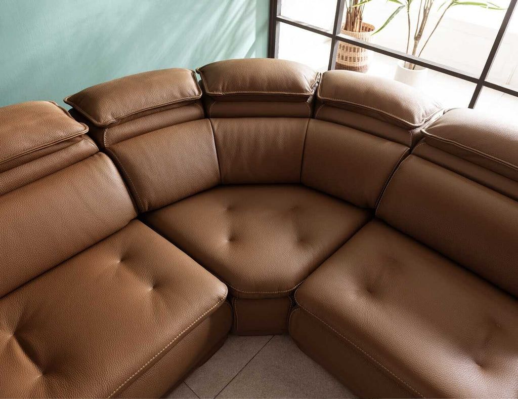 Sofa da chữ U 6 chỗ tựa gật gù - ARMY - 23