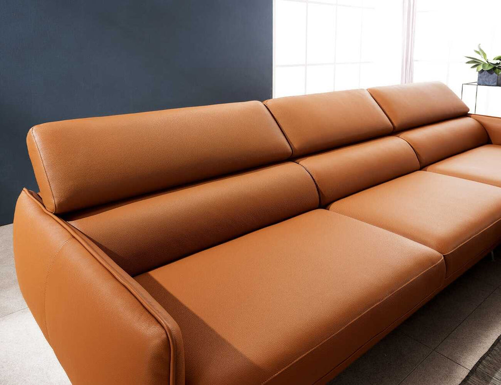 Sofa văng da 3 chỗ tựa gật gù - ATH - 16