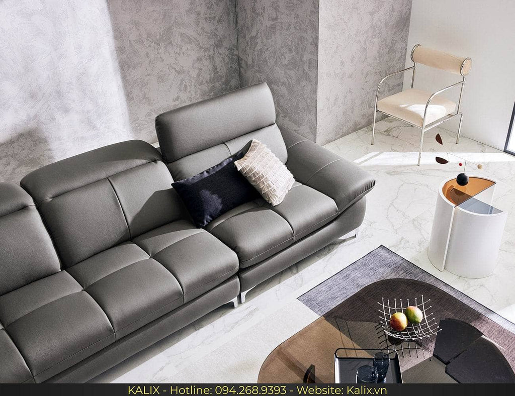 Sofa AVENUE - Sofa văng da 3 chỗ tựa gật gù KALIX