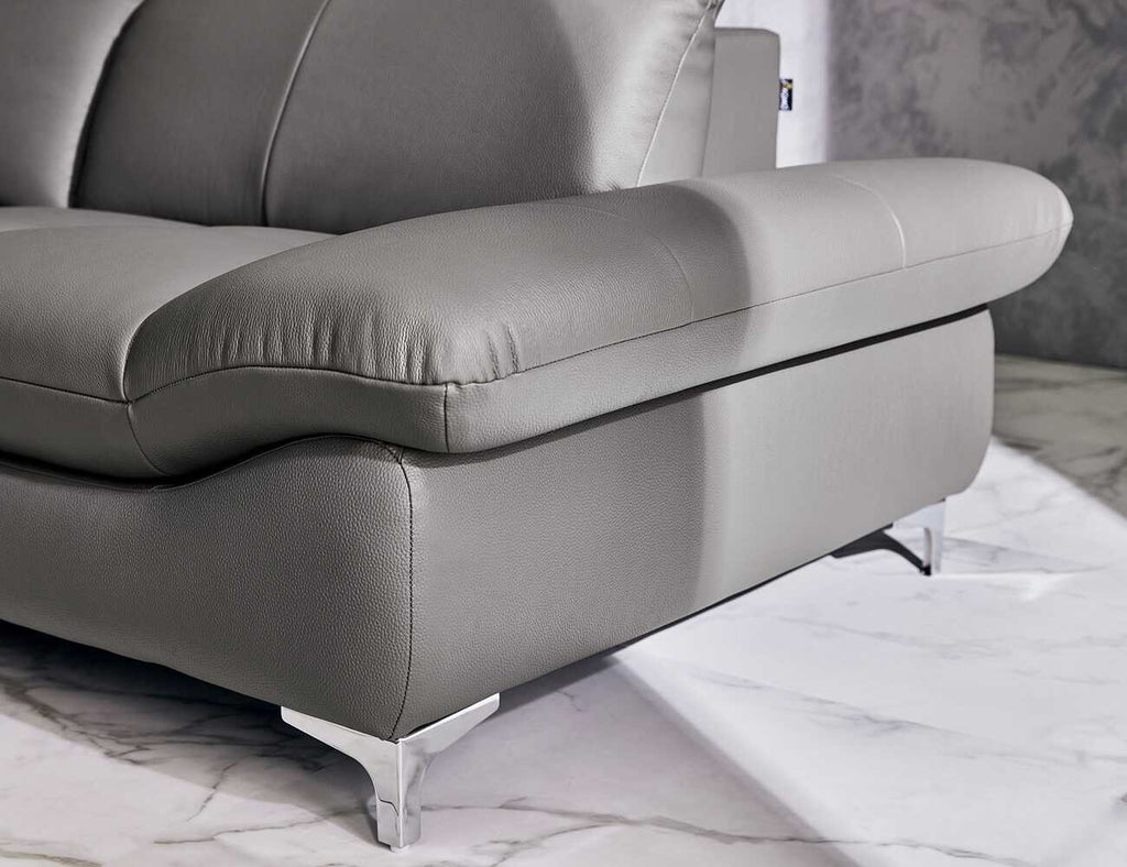 Sofa văng da 3 chỗ tựa gật gù - AVENUE - Sofa màu ghi đen - 18