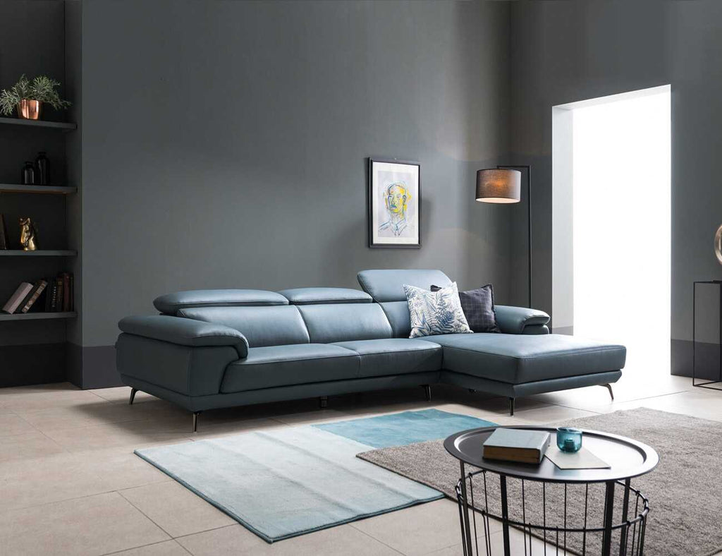 Sofa góc da 3 chỗ tựa gật gù - BERNI - 25