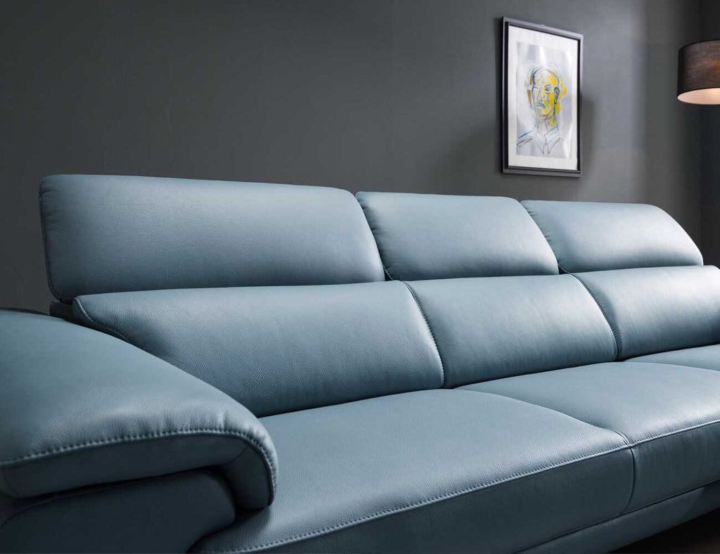 Sofa góc da 3 chỗ tựa gật gù - BERNI - 27