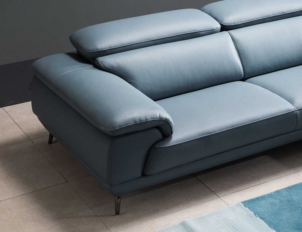 Sofa góc da 3 chỗ tựa gật gù - BERNI - 28