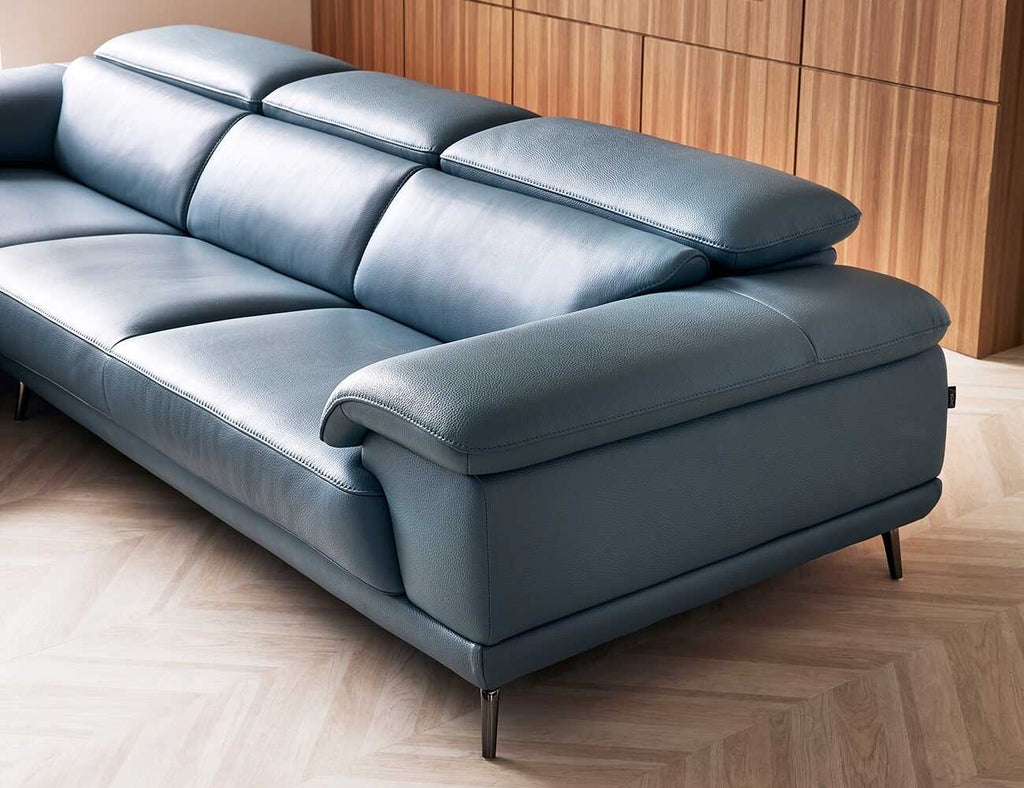 Sofa góc da 3 chỗ tựa gật gù - BERNI - 31