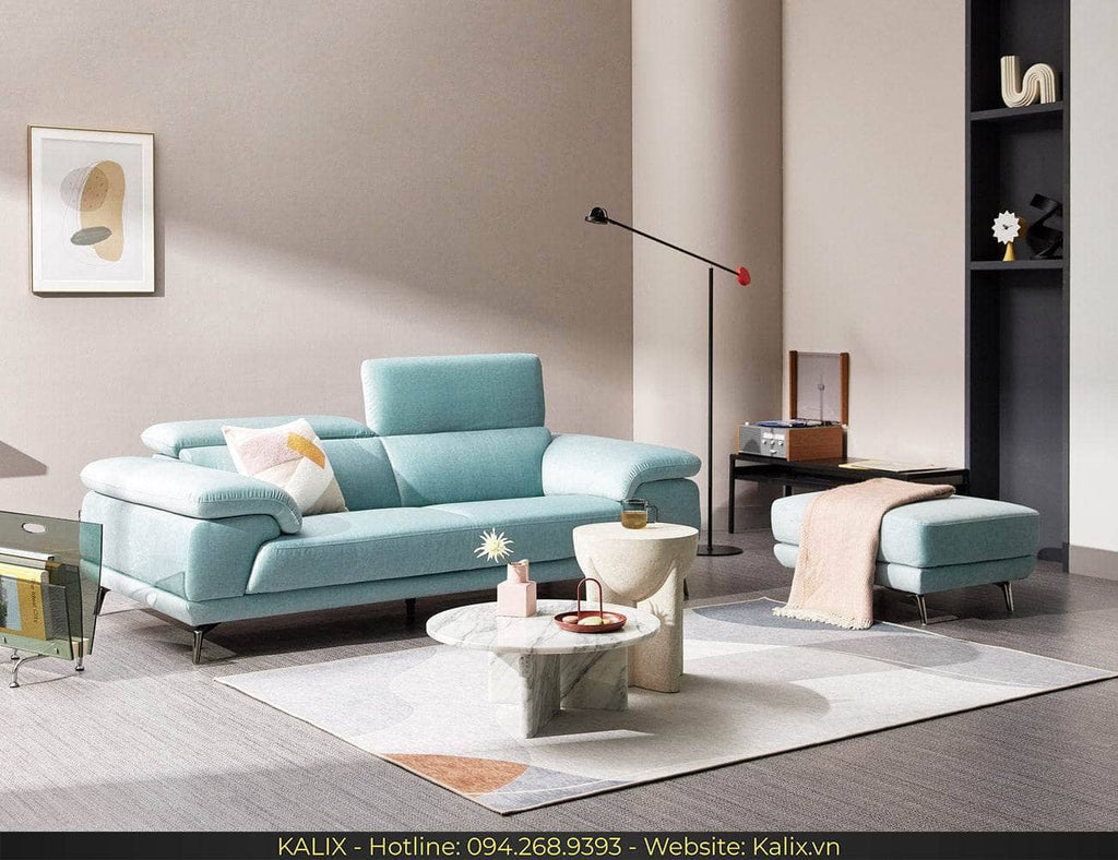 Sofa BERNI - Sofa văng nỉ 2 chỗ tựa gật gù KALIX