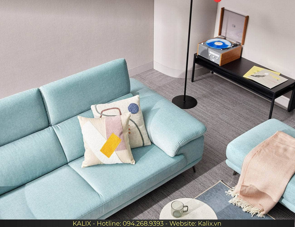 Sofa BERNI - Sofa văng nỉ 2 chỗ tựa gật gù KALIX
