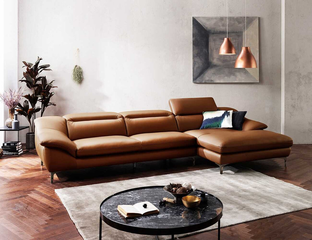 Sofa góc da 3 chỗ tựa gật gù - BIGGY - 11