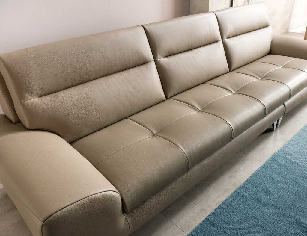 Sofa văng da 3 chỗ tựa liền - BIT - 19