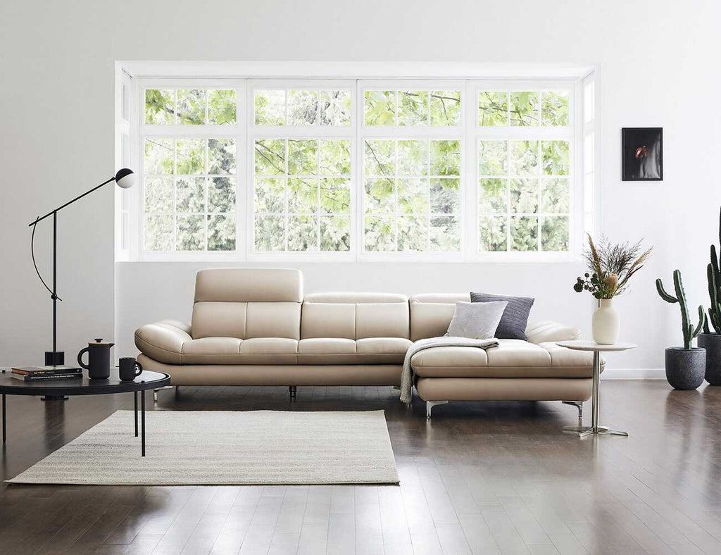 Sofa góc bọc da 3 chỗ - BOBBY - 09