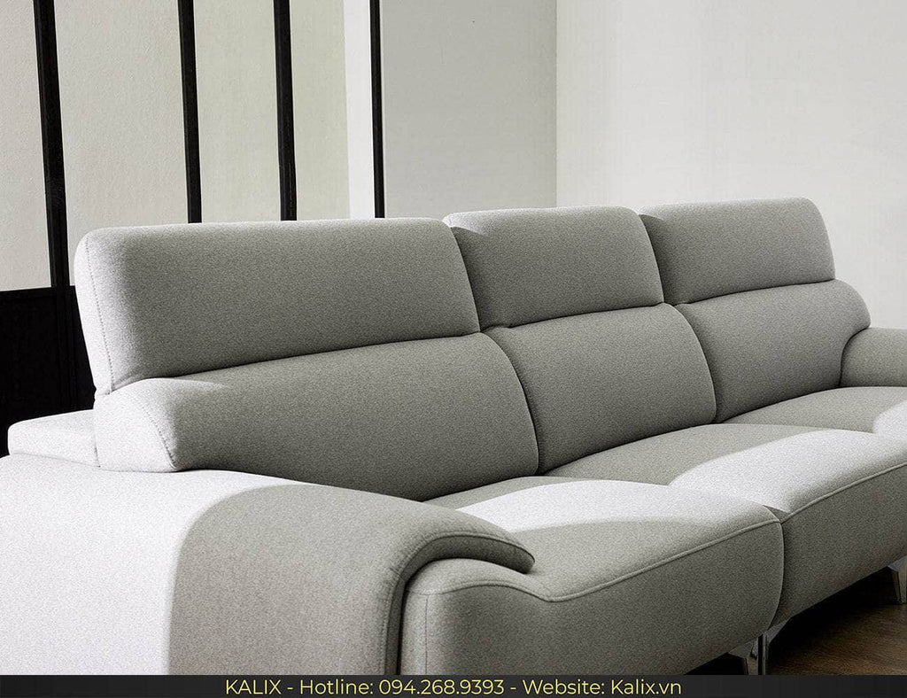 Sofa CATELLO - Sofa văng nỉ 3 chỗ tựa gật gù KALIX