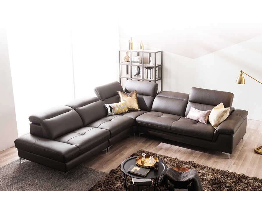 Sofa góc da 3 chỗ tựa gật gù - CELINA - 15