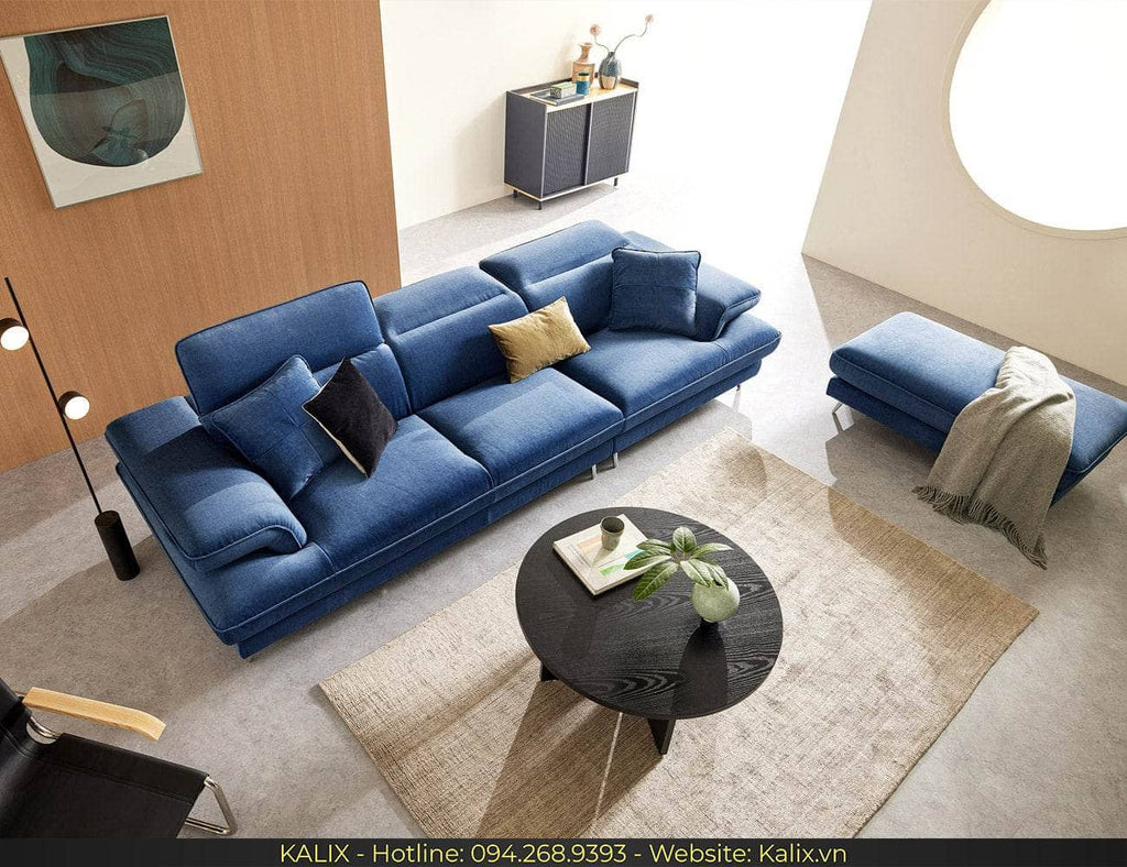 Sofa CHESTERN - Sofa văng nỉ 3 chỗ tựa gật gù KALIX