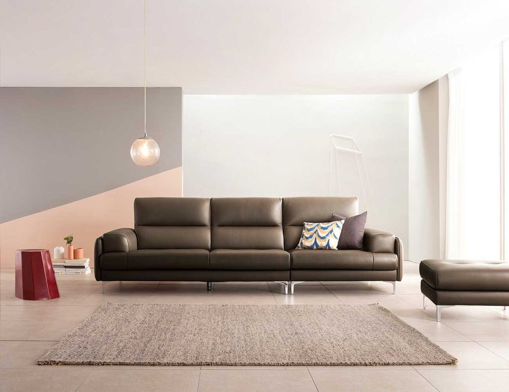 Sofa văng da 3 chỗ tựa liền CONTEVIL - 01