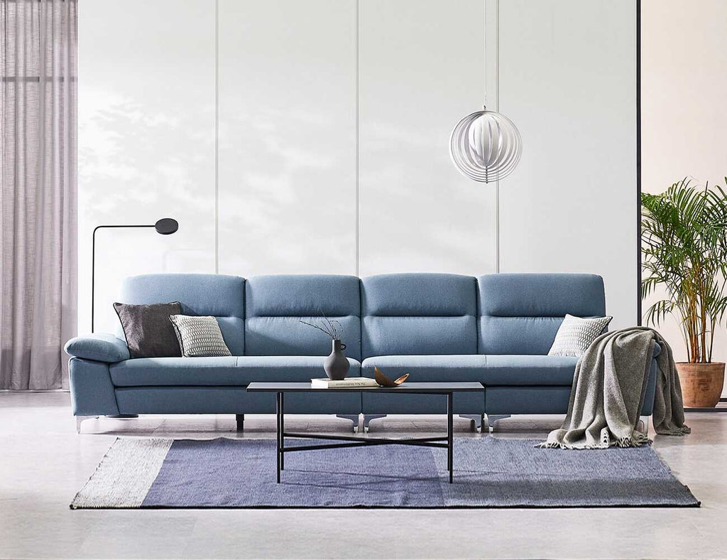 Sofa văng nỉ tựa liền DEACON xanh dương 1