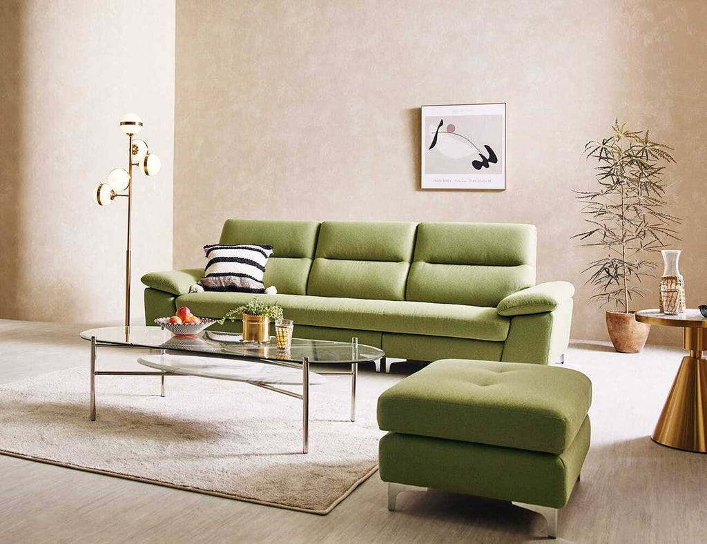 Sofa văng nỉ tựa liền DEACON xanh lá  1