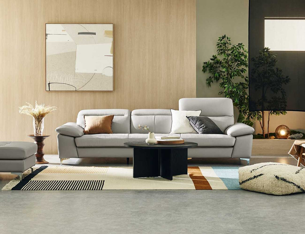 Sofa văng da tựa gật gù DEACON xám nhạt  2