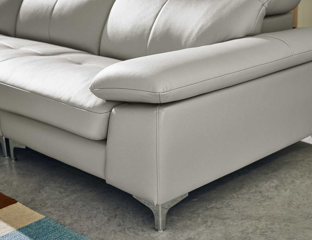 Sofa văng da tựa gật gù DEACON xám nhạt  4