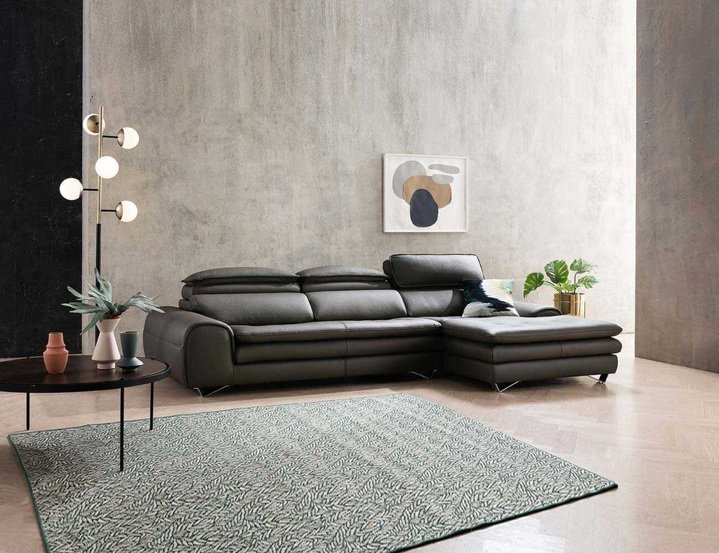 Sofa góc da 3 chỗ tựa gật gù Delano 3