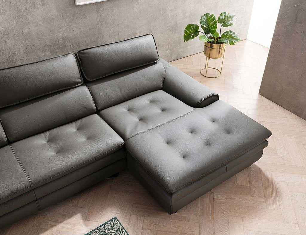 Sofa góc da 3 chỗ tựa gật gù Delano 5