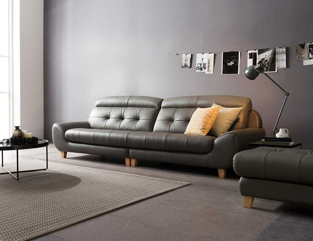 Sofa văng da 2 chỗ tựa liền Diane ghi  2