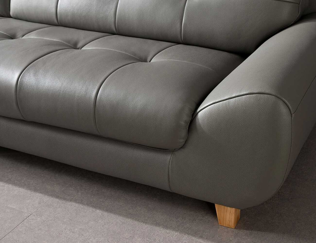 Sofa văng da 2 chỗ tựa liền Diane ghi 4