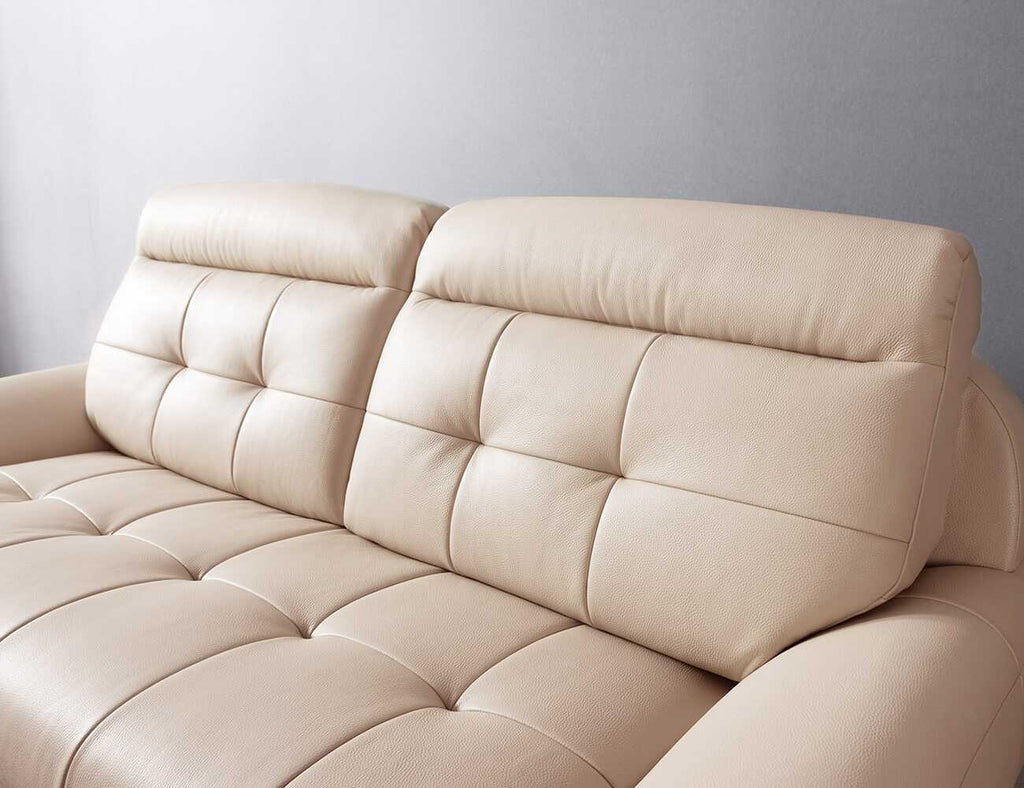 Sofa văng da 2 chỗ tựa liền Diane kem 3