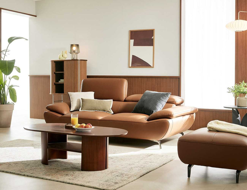 Sofa văng da 2 chỗ tựa gật gù dorian 1