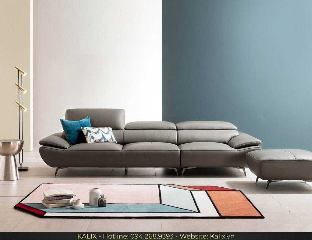 Sofa DORIAN - Sofa văng da 3 chỗ tựa gật gù KALIX