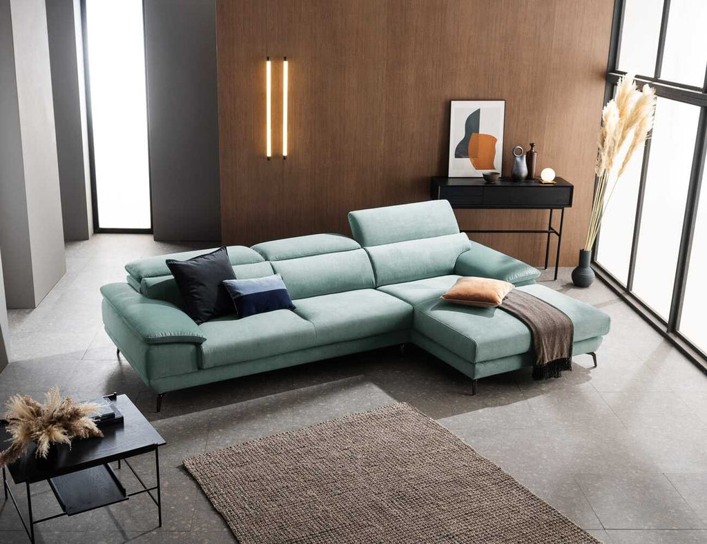 Sofa góc nỉ 3 chỗ tựa gật gù Evelyn 1