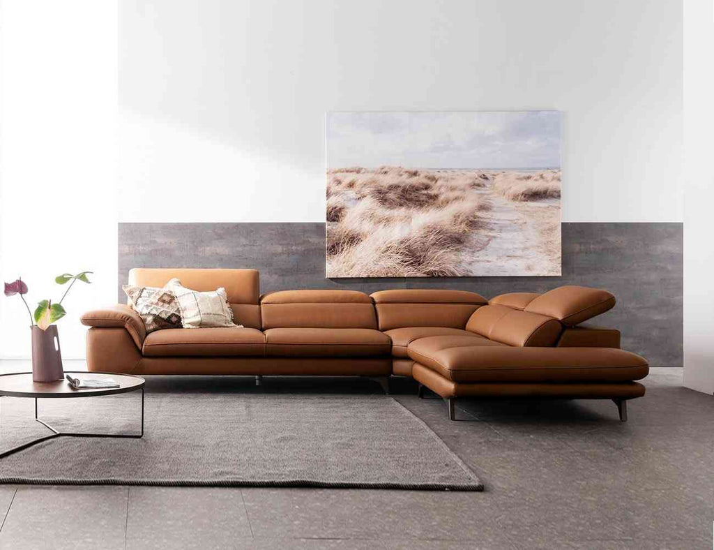 Sofa góc da 4 chỗ tựa gật gù Evory 1