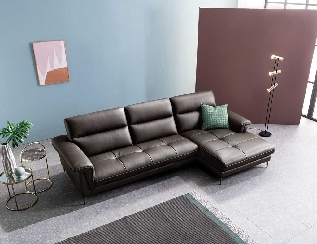 Sofa góc da 3 chỗ tựa liền Ezra 1