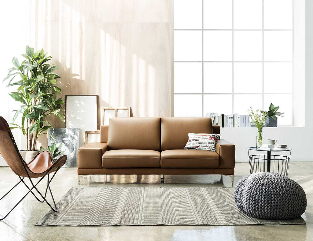 Sofa văng da 2 chỗ tựa liền Fausta 1