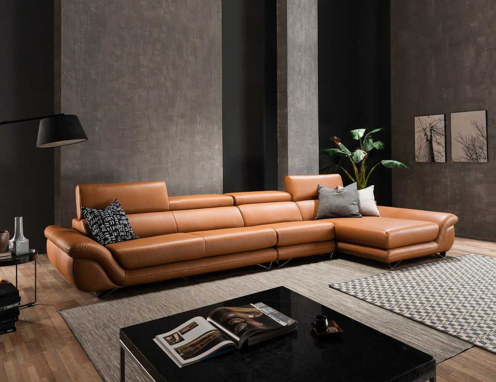 Sofa góc da 4 chỗ tựa gật gù Florence 1