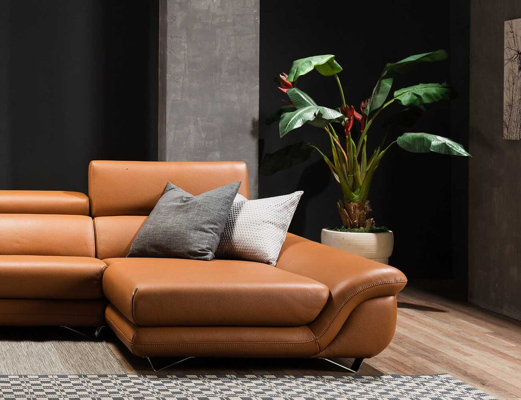 Sofa góc da 4 chỗ tựa gật gù Florence 3